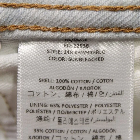 Re/Done NWD Jeans Size 26 US 90s High Rise Loose Sunbleached Off-White / Blue